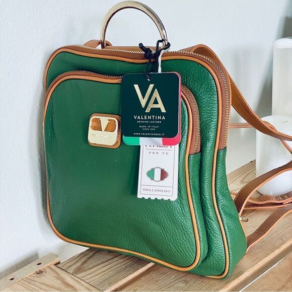 NWT  RARE Valentina Sling Backpack Real Finest Italian Leather Convertible Bag main image 10